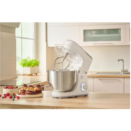 Sencor - Keukenrobot met roestvrijstalen kom 1300W/230V wit