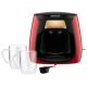 Sencor - Koffiezetapparaat met twee mokken 500W/230V rood/zwart