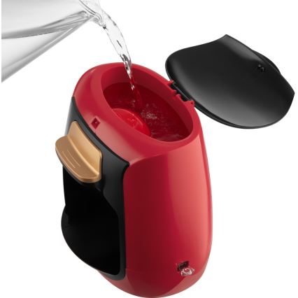 Sencor - Koffiezetapparaat met twee mokken 500W/230V rood/zwart