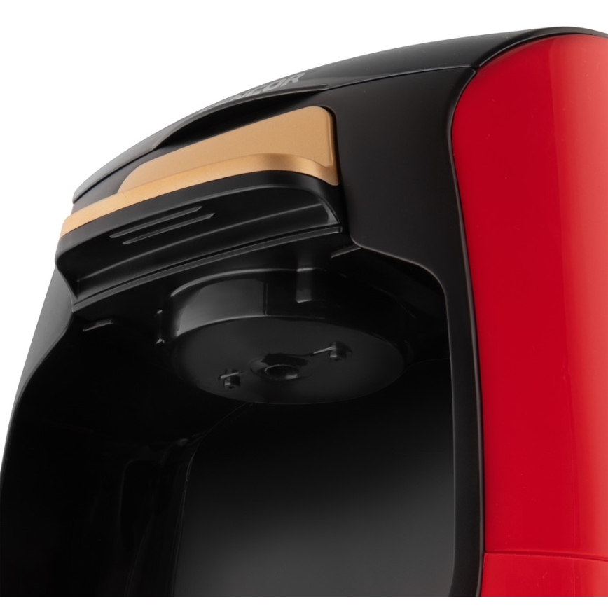 Sencor - Koffiezetapparaat met twee mokken 500W/230V rood/zwart