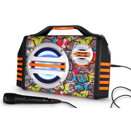 Sencor - Draadloze LED Kinderluidspreker met Microfoon 30W 1800 mAh