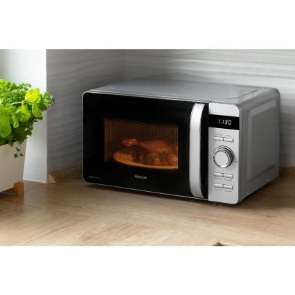 Sencor - Magnetron 800 W/230 V, 17 l, zilverkleurig