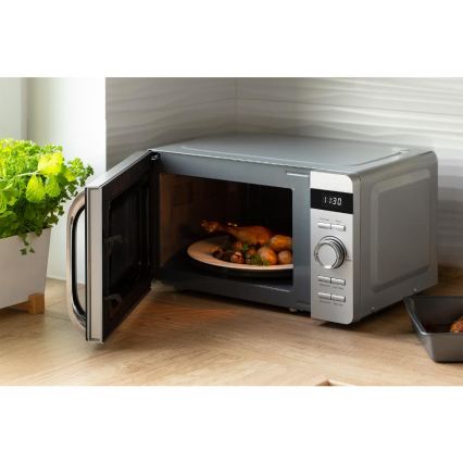 Sencor - Magnetron 800 W/230 V, 17 l, zilverkleurig