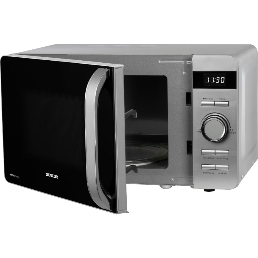 Sencor - Magnetron 800 W/230 V, 17 l, zilverkleurig
