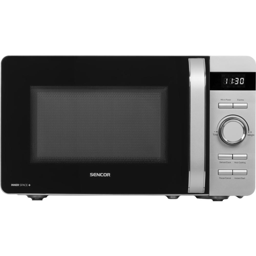 Sencor - Magnetron 800 W/230 V, 17 l, zilverkleurig