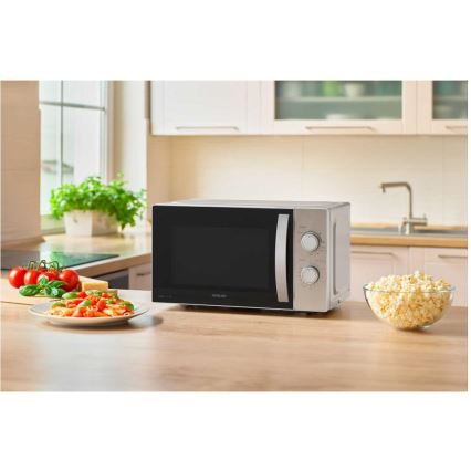 Sencor - Magnetron met grillfunctie 700W/1000W/230V 20 l mat chroom