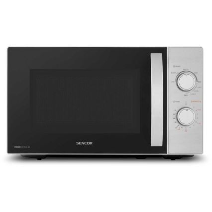 Sencor - Magnetron met grillfunctie 700W/1000W/230V 20 l mat chroom
