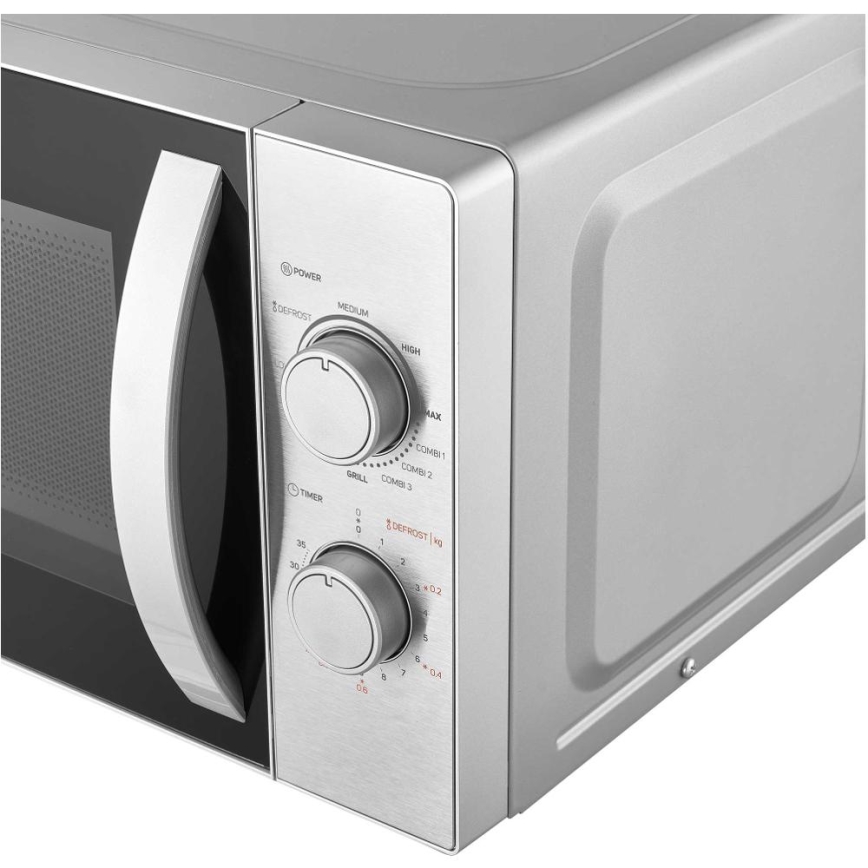 Sencor - Magnetron met grillfunctie 700W/1000W/230V 20 l mat chroom