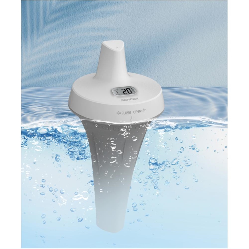 Sencor - Meetstation met draadloze drijfsensor voor zwembad 2xAA + 2xAA IPX7