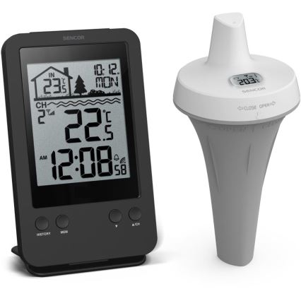 Sencor - Meetstation met draadloze drijfsensor voor zwembad 2xAA + 2xAA IPX7