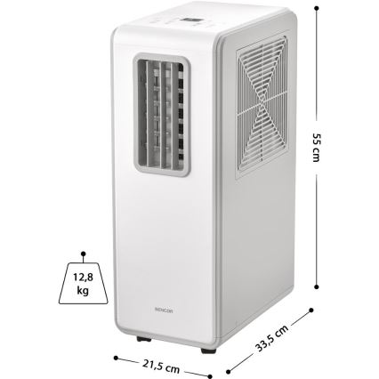 Sencor - Mobiele airco 4-in-1 200W/230V 1800 BTU wit + afstandsbediening