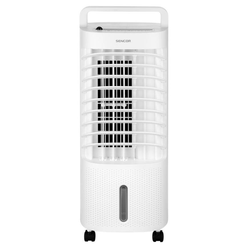Sencor - Mobiele luchtkoeler met LED-display 3in1 45W/230V wit + afstandsbediening