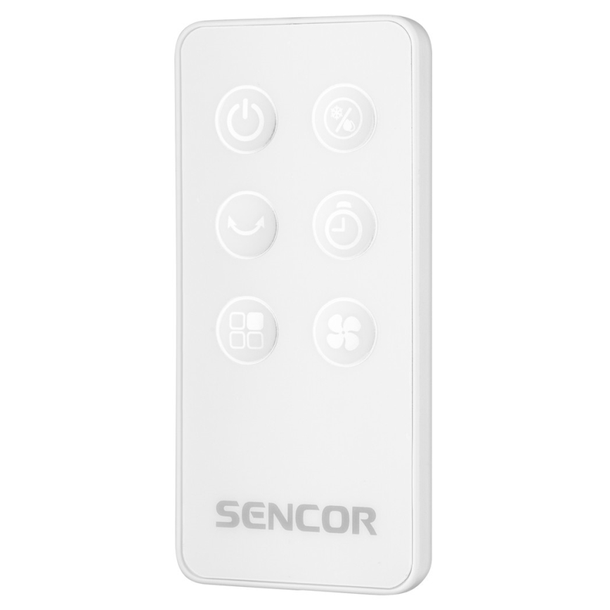 Sencor - Mobiele luchtkoeler met LED-display 3in1 45W/230V wit + afstandsbediening