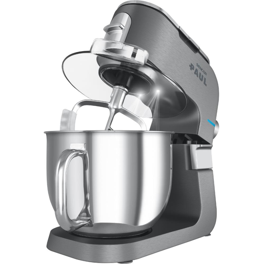 Sencor - Multifunctionele keukenrobot met roestvrijstalen kom 1500W/230V mat chroom
