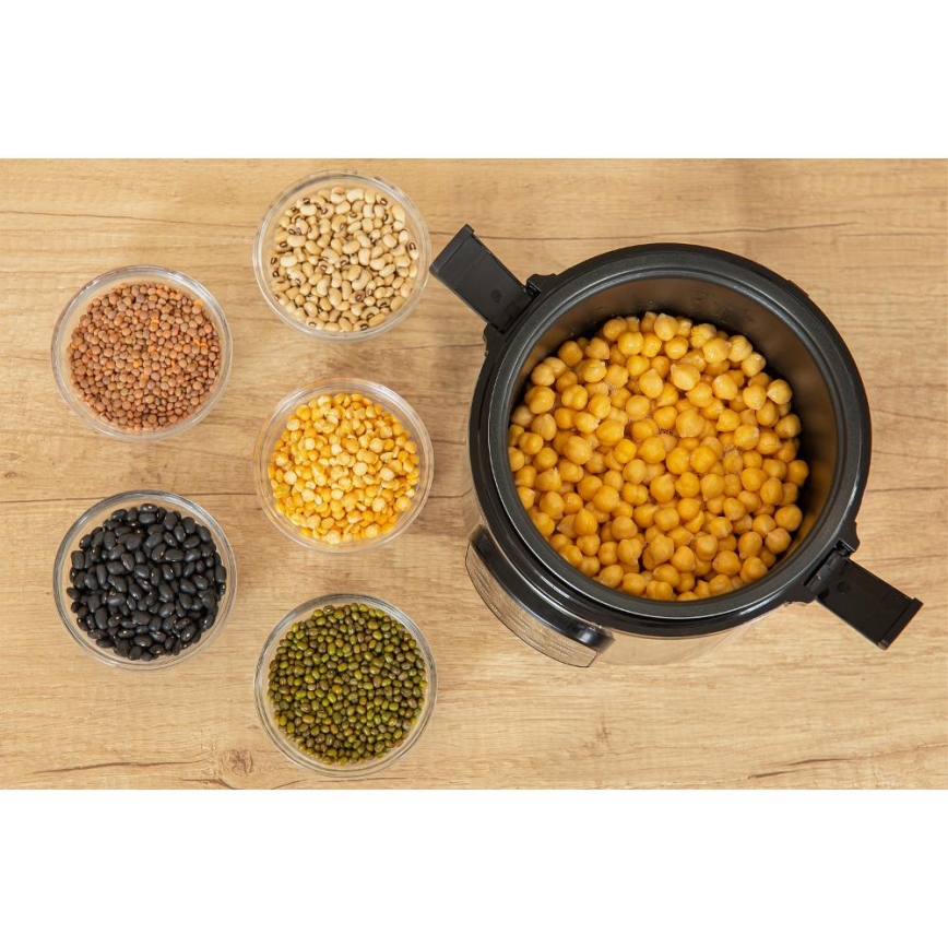 Sencor - Multifunctionele rijstkoker 350 W/230 V 0,6 l RVS/zwart