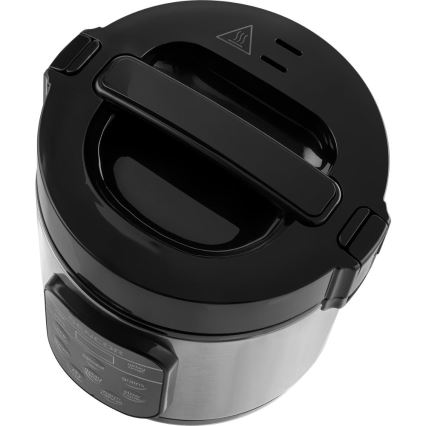 Sencor - Multifunctionele rijstkoker 350W/230V 0,6 l roestvrij staal/zwart