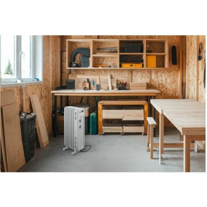 Sencor - Oliegevulde radiator, 7 ribben, 600/900/1500 W, 230 V, wit