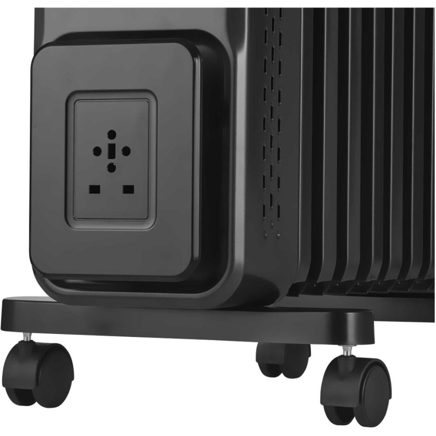 Sencor - Oliegevulde radiator met 11 ribben 1000/1200/2400W/230V Wi-Fi zwart
