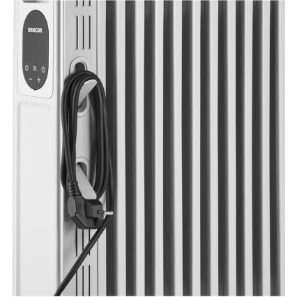 Sencor - Oliegevulde radiator met 13 ribben 1000/2500W/230V wit + afstandsbediening