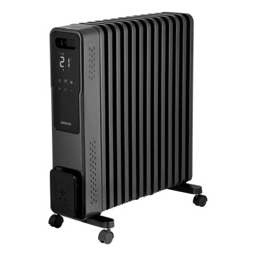 Sencor - Oliegevulde radiator met 13 ribben, keuze uit 1000/1500/2730 W, 230 V, Wi‑Fi, zwart