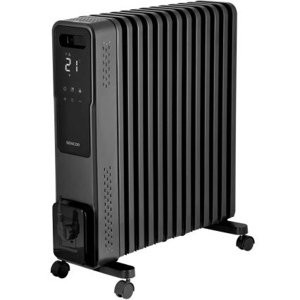 Sencor - Oliegevulde radiator met 13 vinnen 1000/1500/2730W/230V Wi-Fi zwart