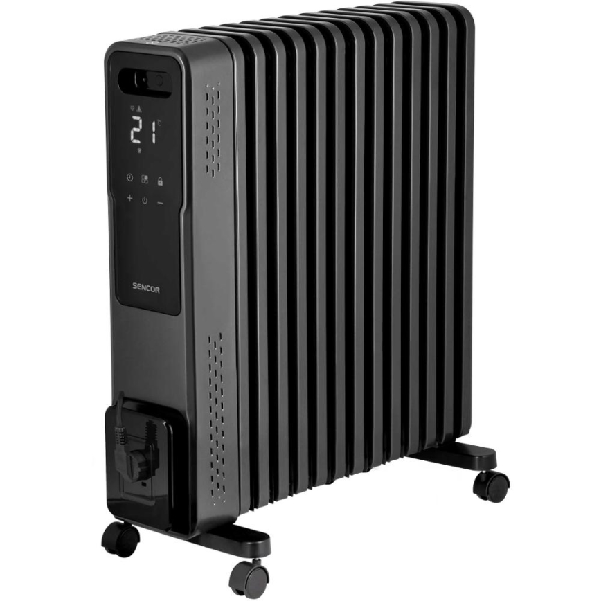 Sencor - Oliegevulde radiator met 13 vinnen 1000/1500/2730W/230V Wi-Fi zwart