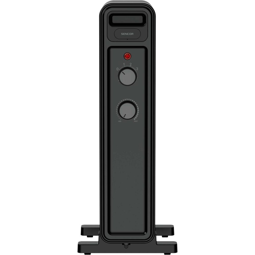 Sencor - Oliegevulde radiator met 7 ribben, 600/900/1500 W, 230 V, zwart