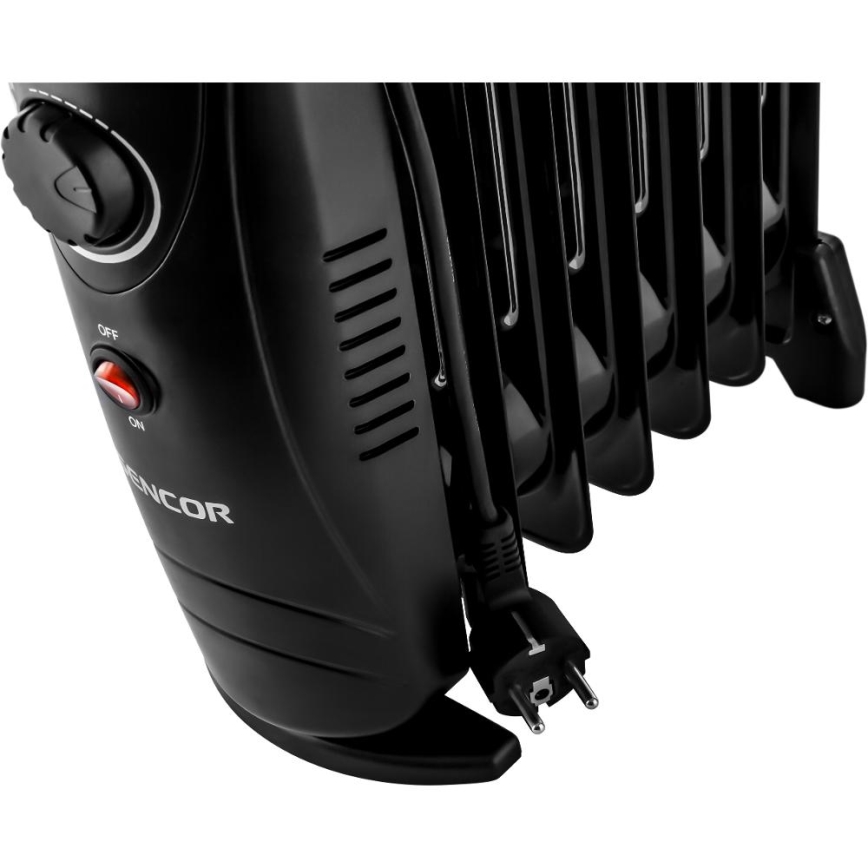 Sencor - Oliegevulde radiator met 7 ribben, 700 W/230 V, zwart