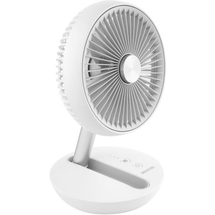 Sencor - Oplaadbare tafelventilator 5W/5V 4000 mAh wit