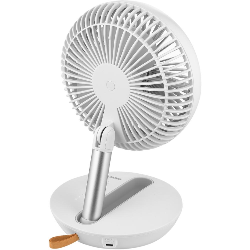 Sencor - Oplaadbare tafelventilator 5W/5V 4000 mAh wit