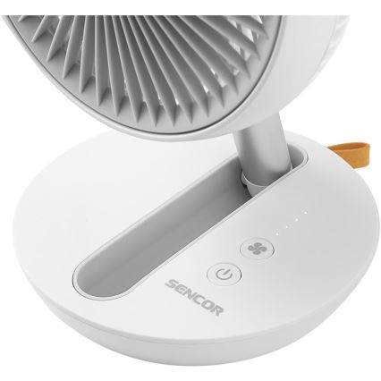 Sencor - Oplaadbare tafelventilator 5W/5V 4000 mAh wit