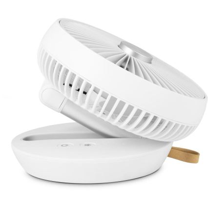 Sencor - Oplaadbare tafelventilator 5W/5V 4000 mAh wit