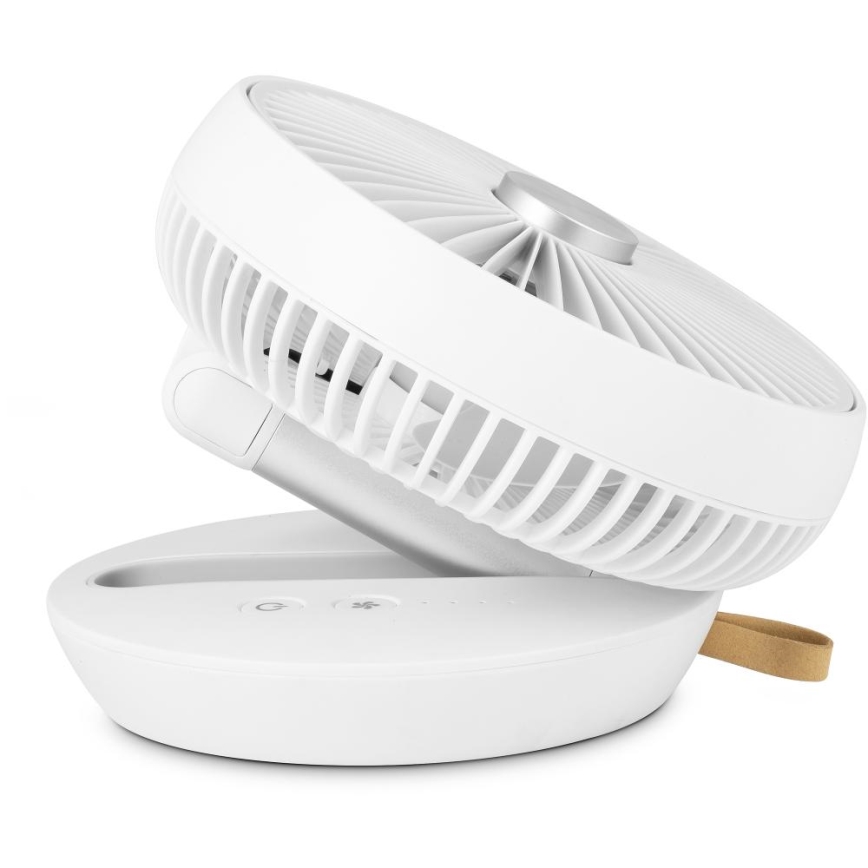 Sencor - Oplaadbare tafelventilator 5W/5V 4000 mAh wit