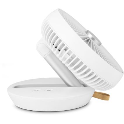 Sencor - Oplaadbare tafelventilator 5W/5V 4000 mAh wit