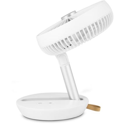 Sencor - Oplaadbare tafelventilator 5W/5V 4000 mAh wit