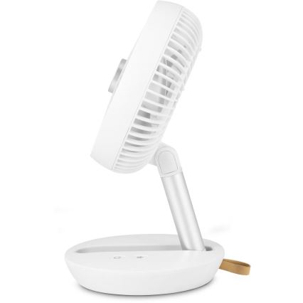 Sencor - Oplaadbare tafelventilator 5W/5V 4000 mAh wit