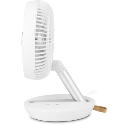 Sencor - Oplaadbare tafelventilator 5W/5V 4000 mAh wit