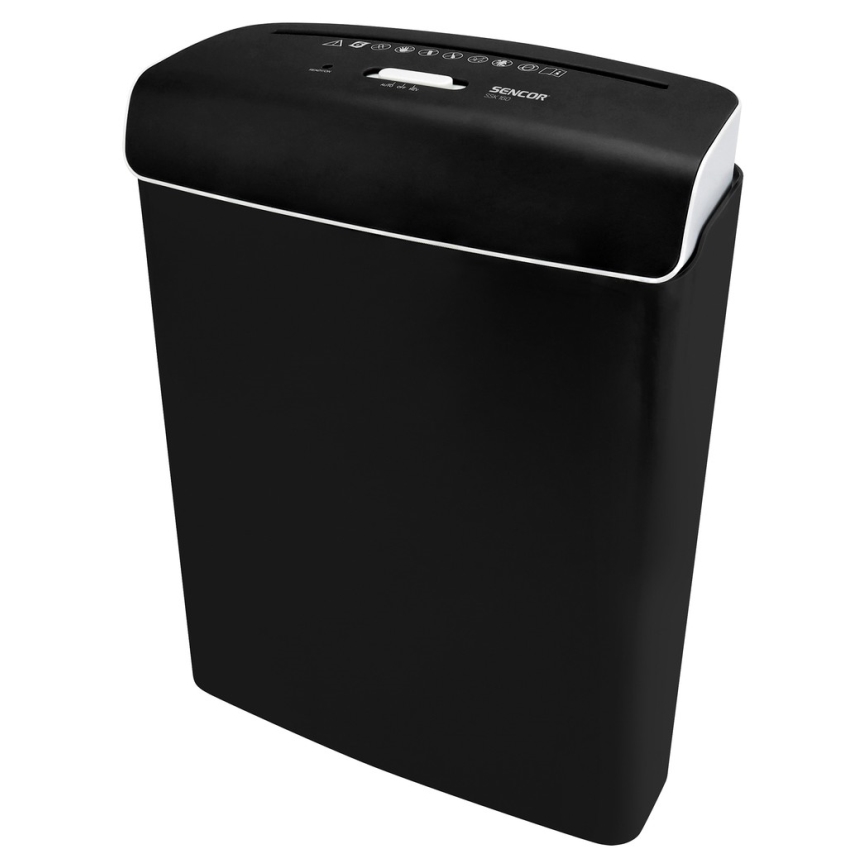 Sencor - Papierversnipperaar A4 inhoud 7 l 230V zwart
