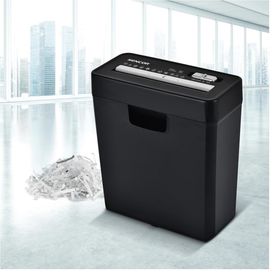 Sencor - Papierversnipperaar A4 volume 10 l 190W/230V zwart