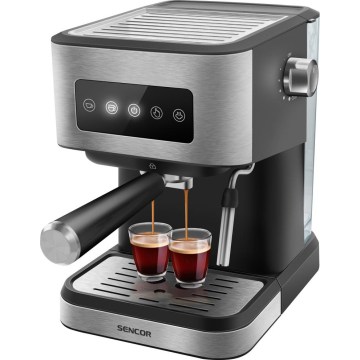Sencor - Piston-espressomachine 1050 W/230 V zwart/mat chroom