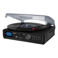 Sencor - Platenspeler met USB/SD/FM 8W/230V + afstandsbediening