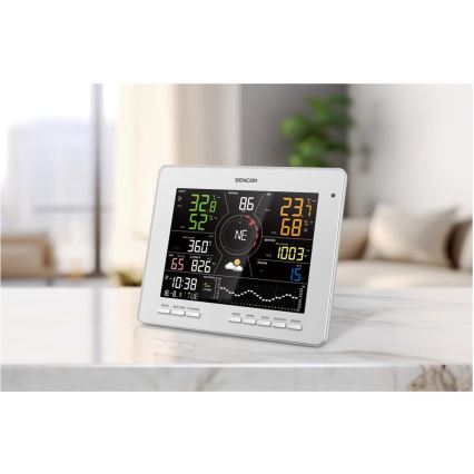 Sencor - Professioneel weerstation met kleuren LCD-scherm 1xCR2032 Wi-Fi Tuya