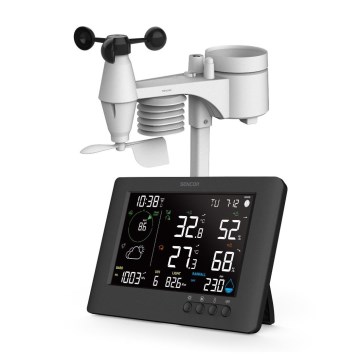 Sencor - Professioneel weerstation met kleurenscherm LCD en wekker 5V/1xCR2032 + 3xAA Wi-Fi