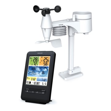 Sencor - Professioneel weerstation met kleurrijk LCD-scherm 1xCR2032 + 3xAA Wi-Fi