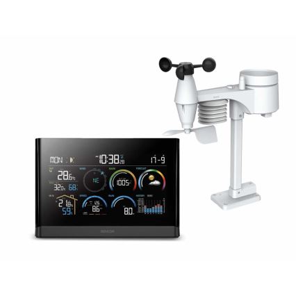 Sencor - Professioneel weerstation met kleurenscherm en wekker 5V/3xAAA + 3xAA