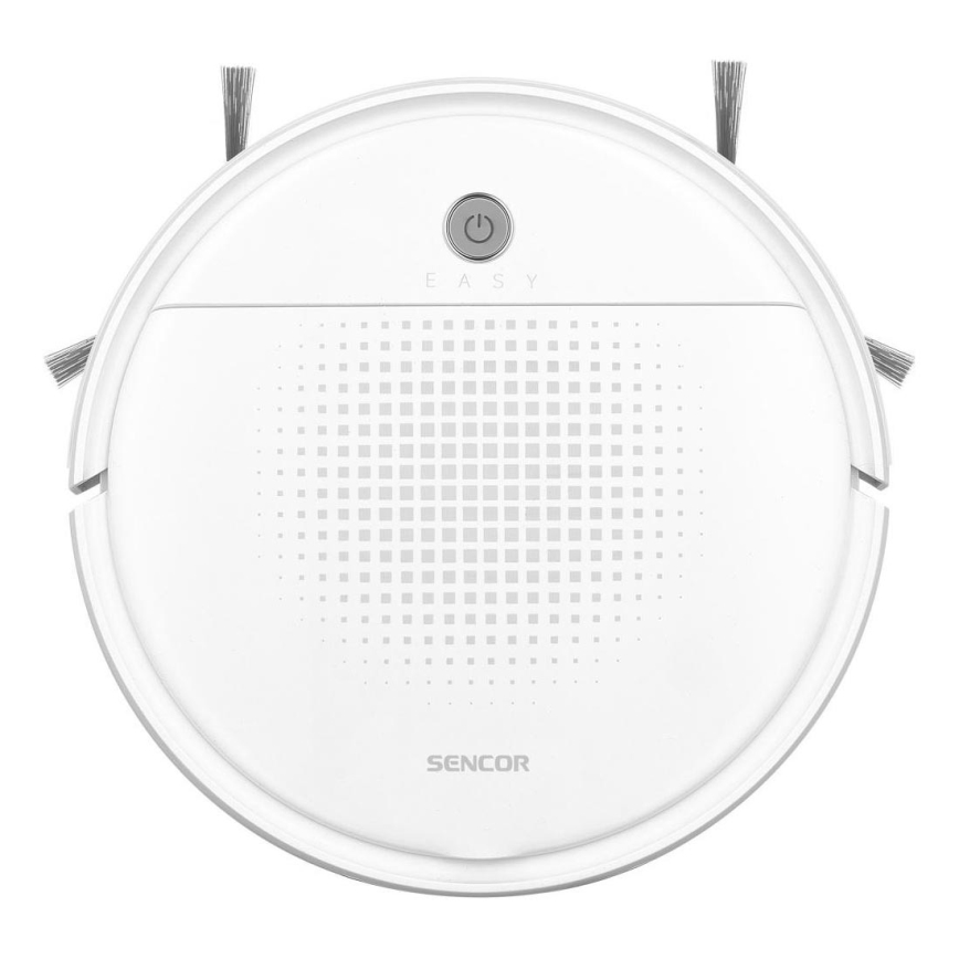 Sencor - Robotstofzuiger met een dweil 2in1 18W/1500 mAh wit + afstandsbediening