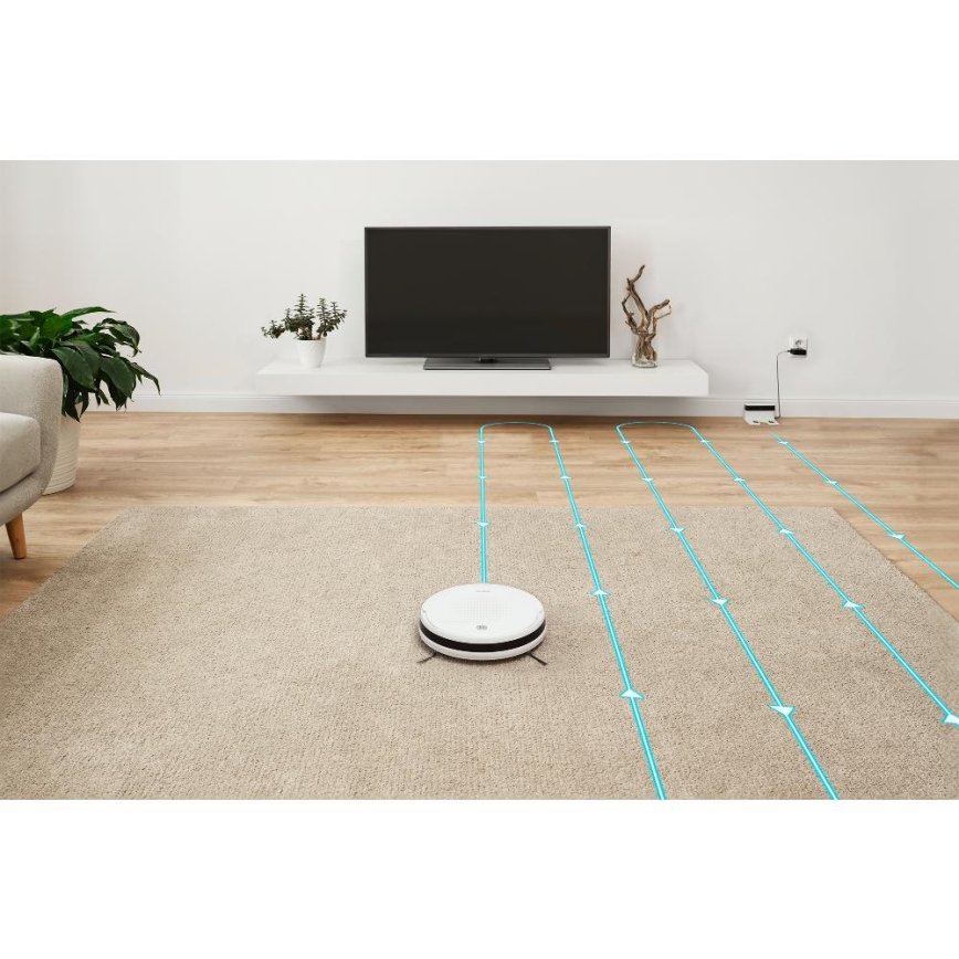 Sencor - Robotstofzuiger met een dweil 2in1 18W/1500 mAh wit + afstandsbediening