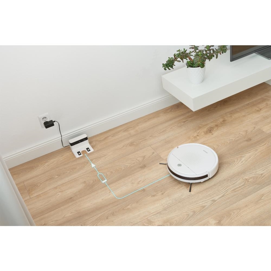 Sencor - Robotstofzuiger met een dweil 2in1 18W/1500 mAh wit + afstandsbediening