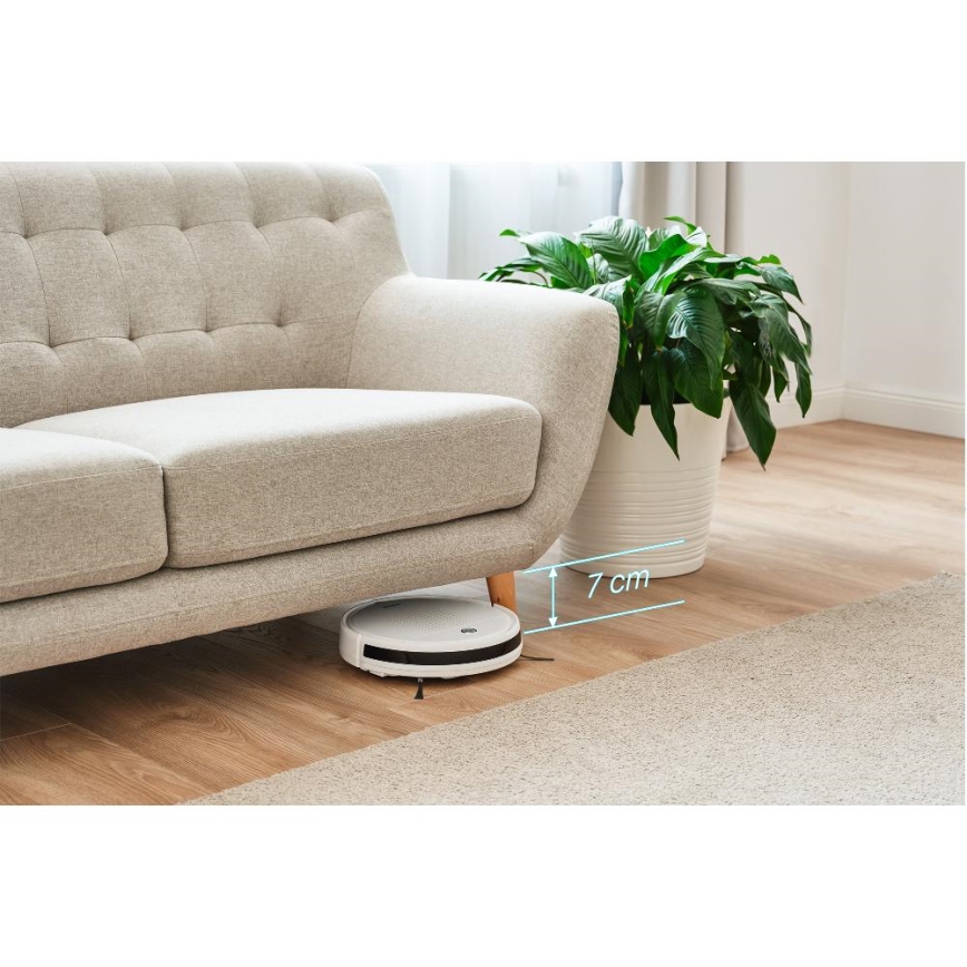 Sencor - Robotstofzuiger met een dweil 2in1 18W/1500 mAh wit + afstandsbediening