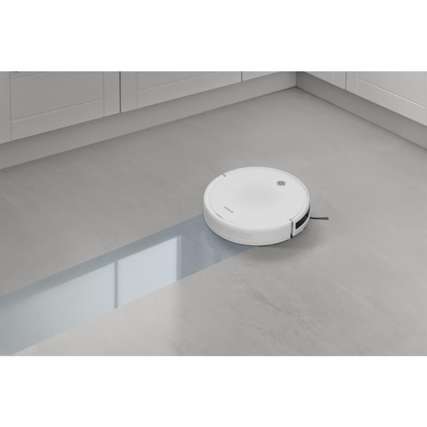 Sencor - Robotstofzuiger met een dweil 2in1 18W/1500 mAh wit + afstandsbediening